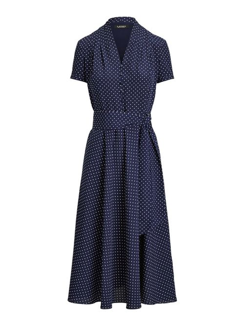 abito donna a pois blu e bianco Ralph Lauren | 200P11525001